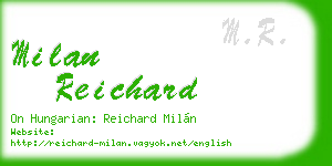 milan reichard business card