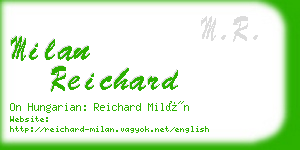 milan reichard business card